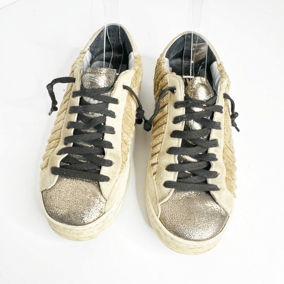P448 John Pride Sneaker W Rib Tan Lace up low top LE Womens 38 US 7.5 8 - Picture 3 of 11